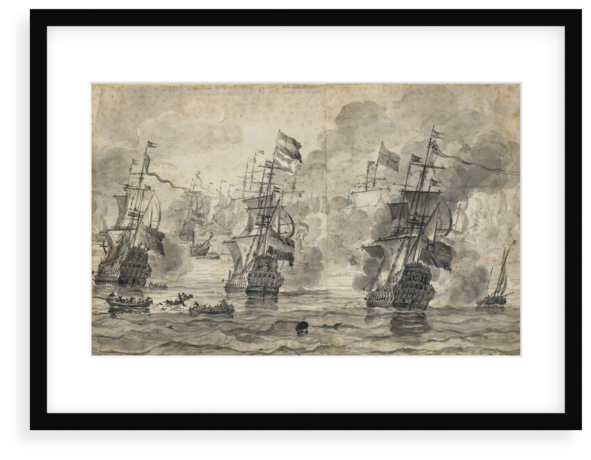 The Battle of Scheveningen, 31 July 1653: the last pass in the battle by Willem van de Velde the Elder