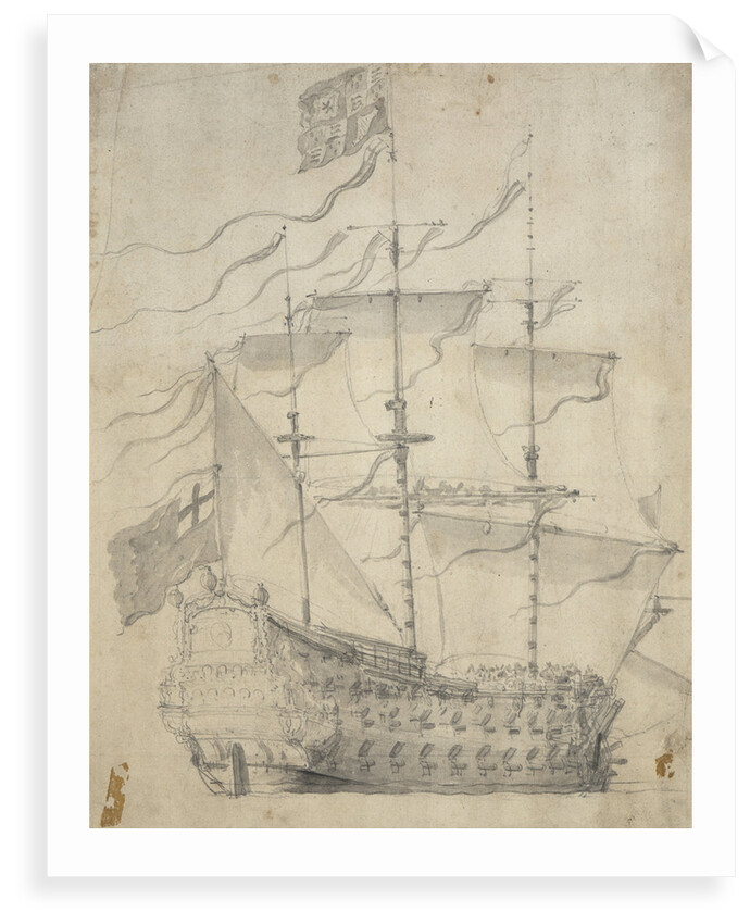 The 'Royal Charles' under way, May 1660 by Willem van de Velde the Elder