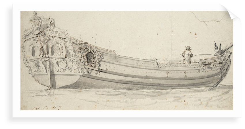 Portrait of the 'Charles' (?), yacht by Willem Van de Velde the Younger