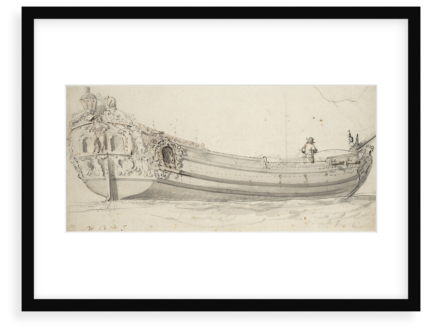 Portrait of the 'Charles' (?), yacht by Willem Van de Velde the Younger