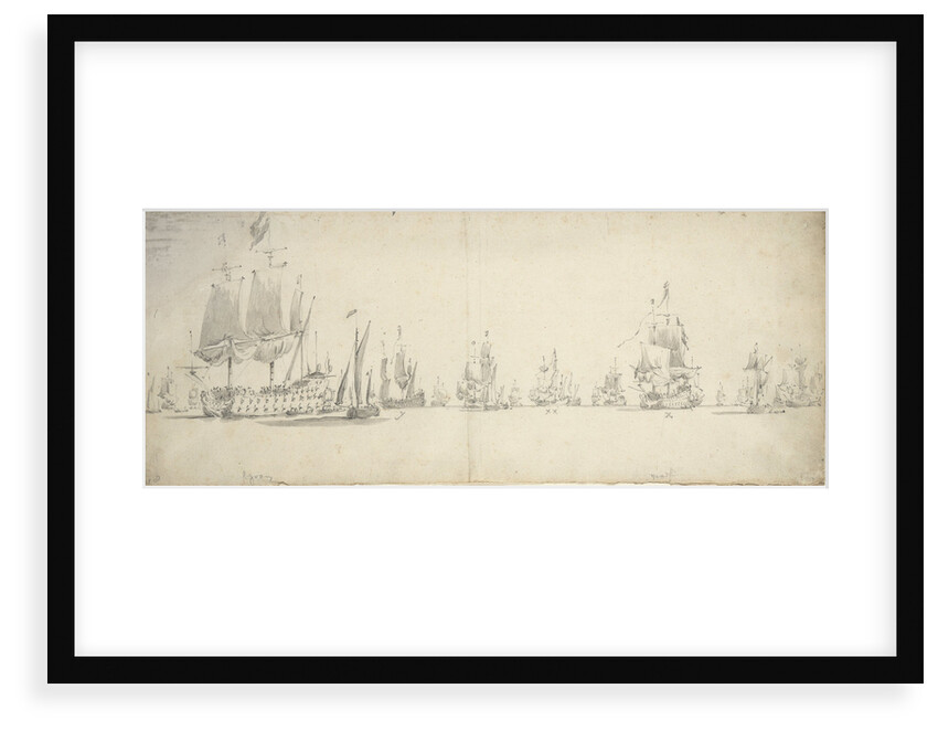 Dutch Fleet before the Battle of Lowestoft, May 1665 by Willem van de Velde the Elder