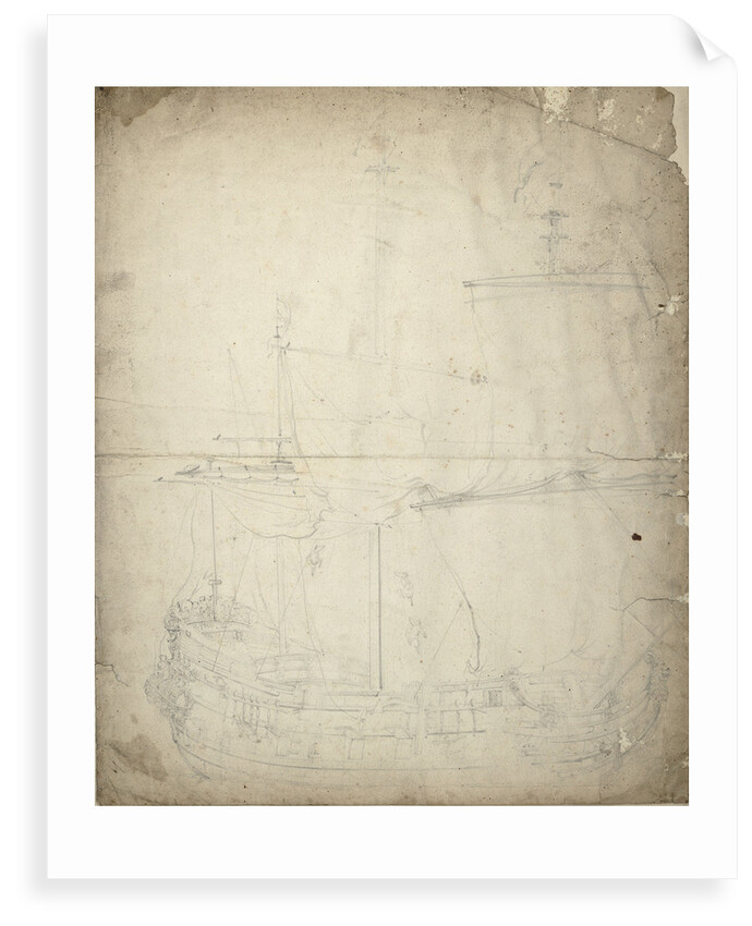 Portrait of a Dutch frigate by Willem van de Velde the Elder