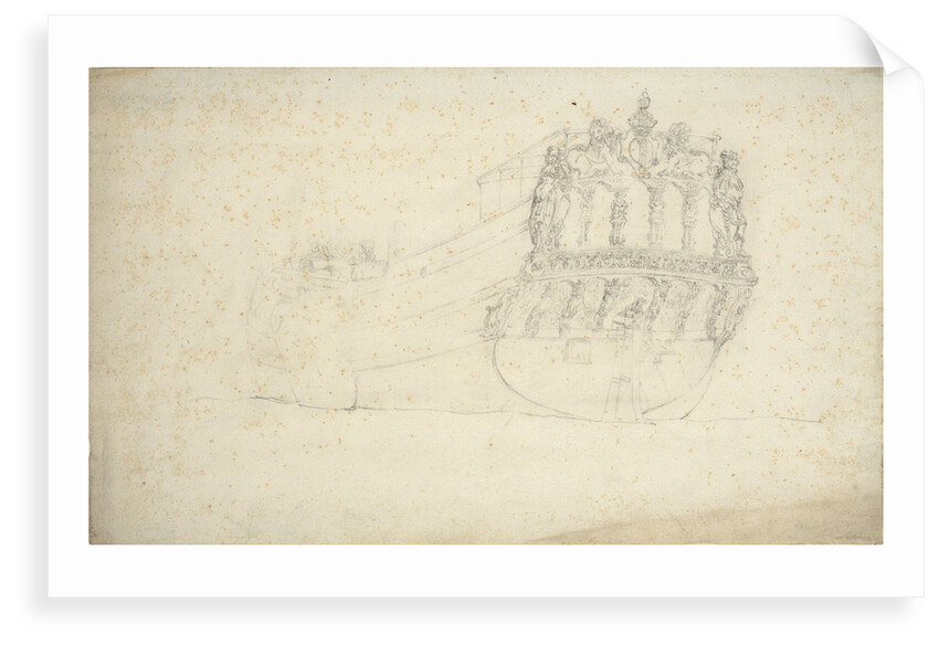 Portrait of a states yacht by Willem van de Velde the Elder