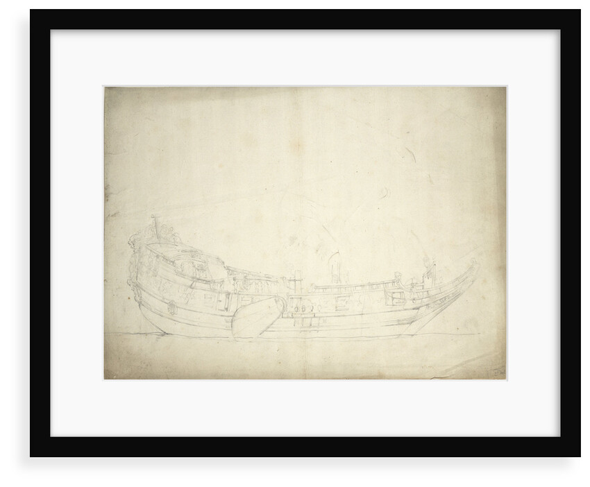 Portrait of a states yacht by Willem van de Velde the Elder