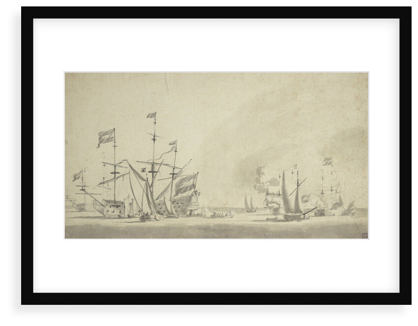 Dutch rear squadron at anchor by Willem van de Velde the Elder