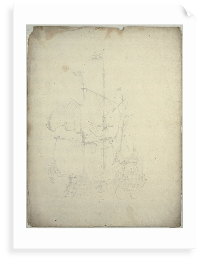 Portrait of the 'Gorinchem'? by Willem Van de Velde the Younger