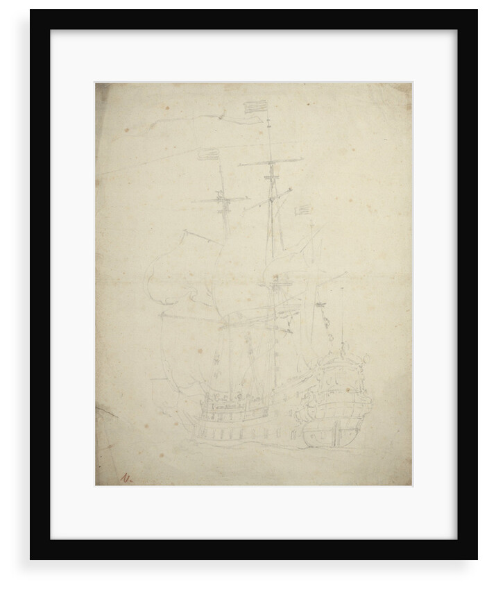 Portrait of the 'Gorinchem'? by Willem Van de Velde the Younger