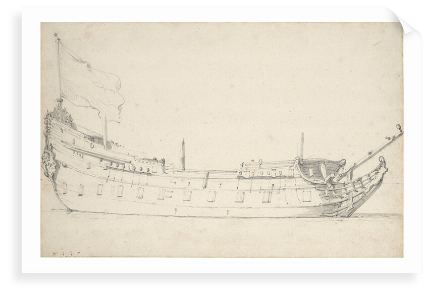 Portrait of a Dutch frigate by Willem Van de Velde the Younger