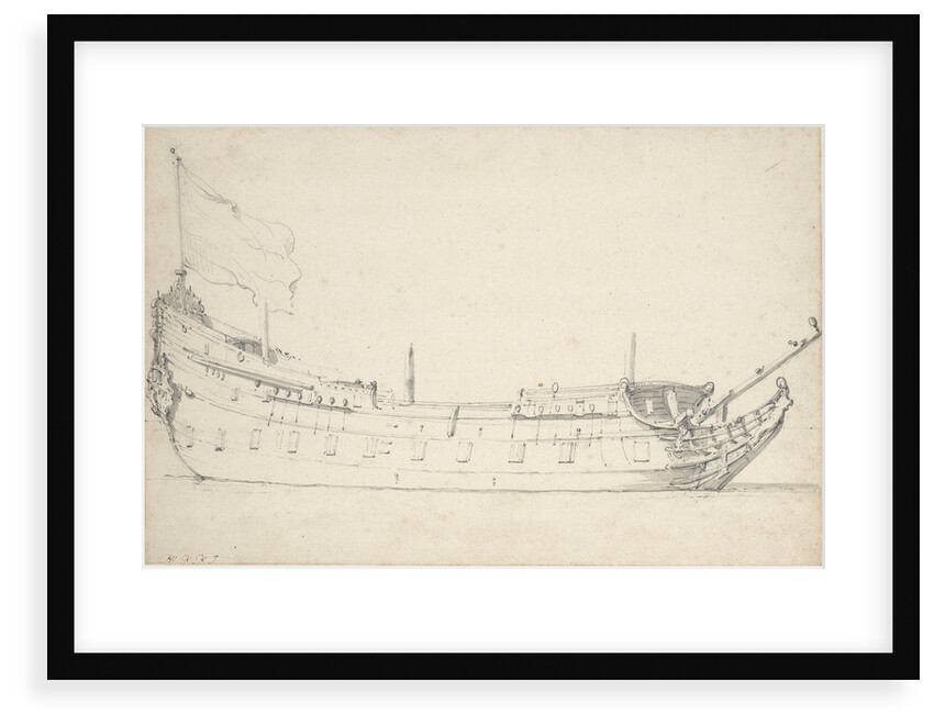 Portrait of a Dutch frigate by Willem Van de Velde the Younger