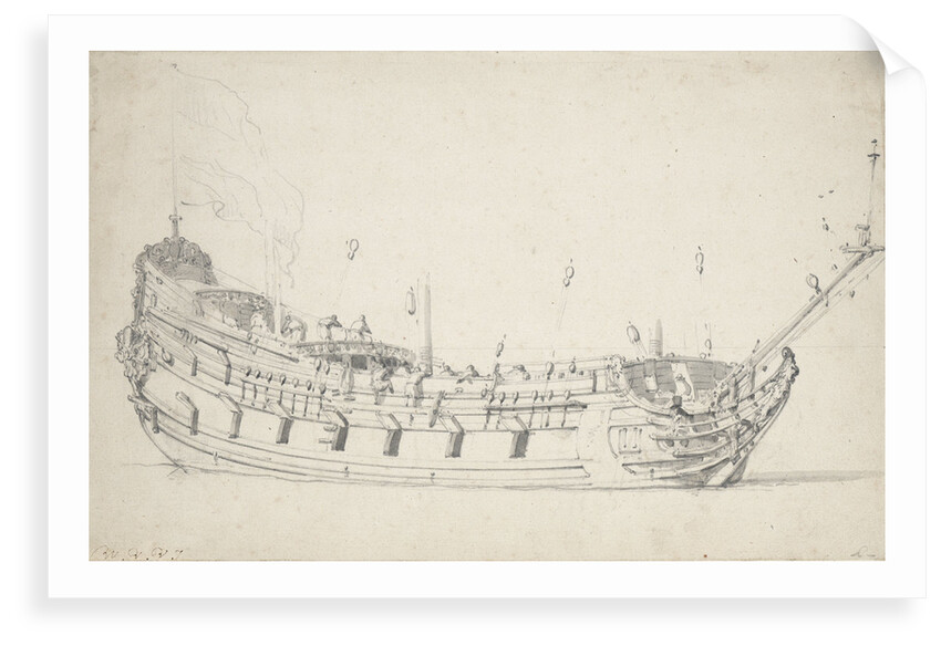 A Dutch frigate by Willem Van de Velde the Younger