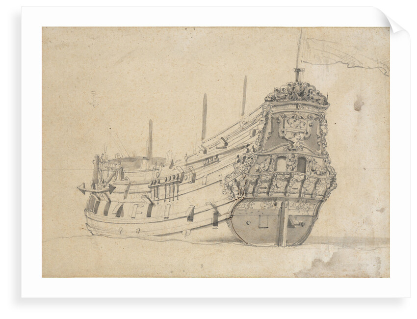 Portrait of the 'Overijssel' by Willem Van de Velde the Younger
