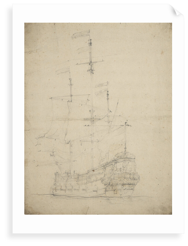Portrait of a Dutch frigate by Willem Van de Velde the Younger