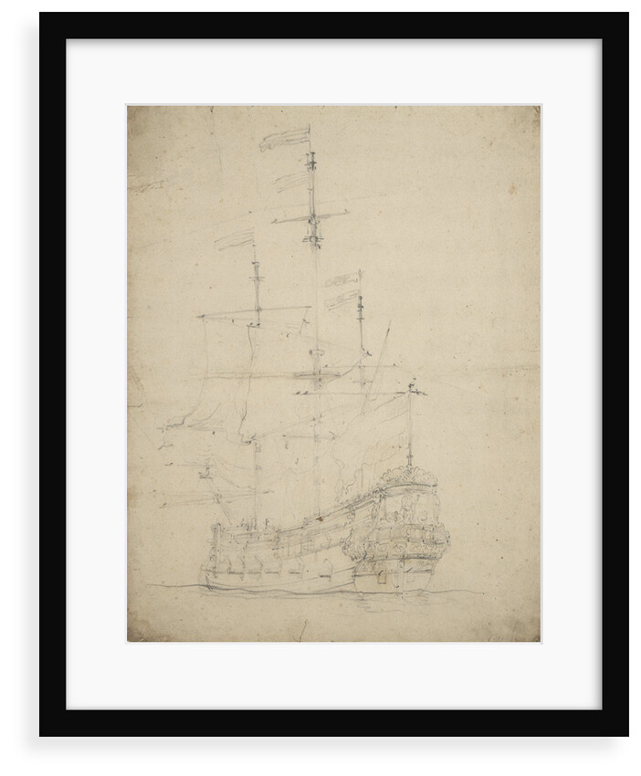 Portrait of a Dutch frigate by Willem Van de Velde the Younger