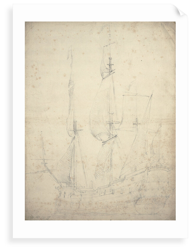 Portrait of a Dutch frigate by Willem Van de Velde the Younger