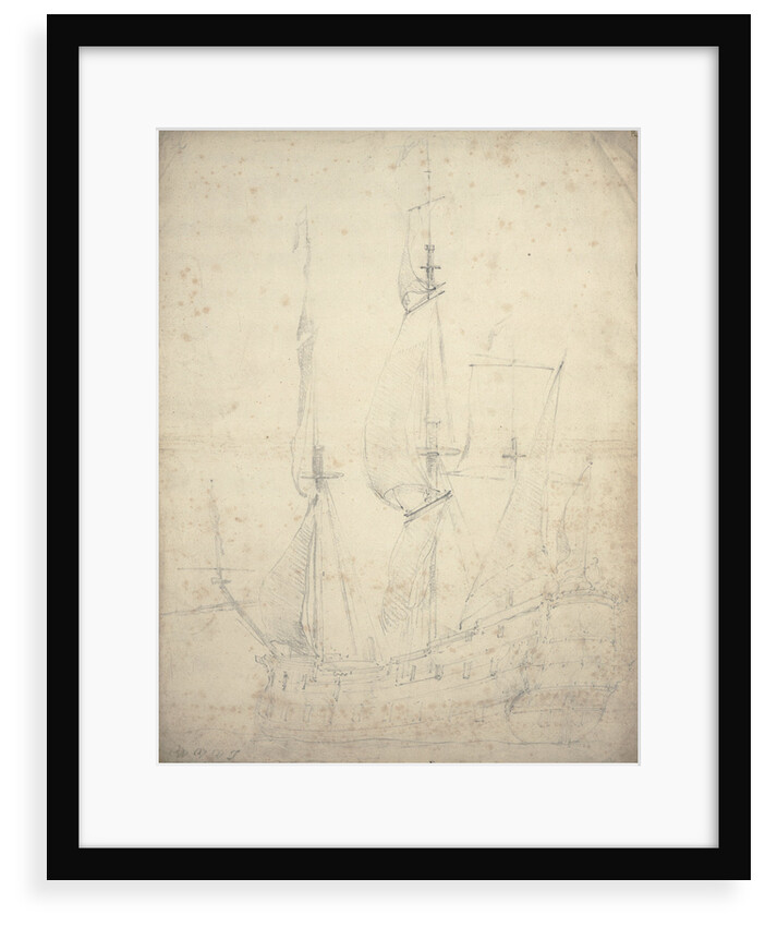 Portrait of a Dutch frigate by Willem Van de Velde the Younger