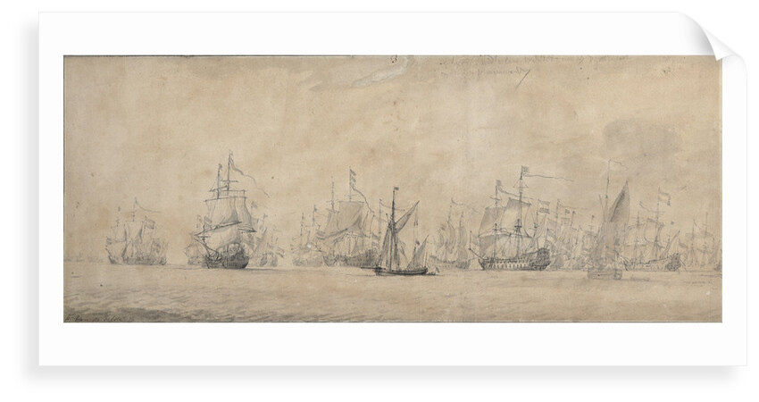 The Dutch fleet tacking by Willem van de Velde the Elder