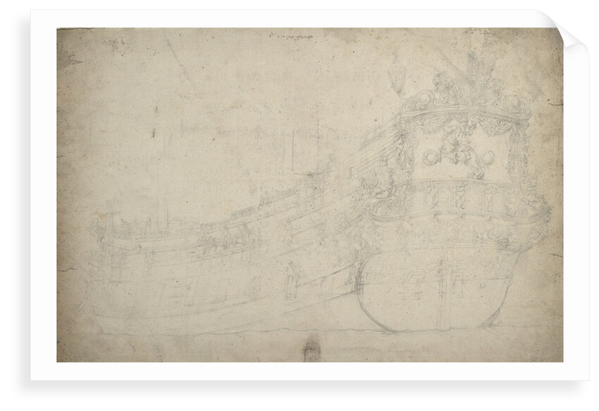 Portrait of 'Prins te Paard' by Willem van de Velde the Elder