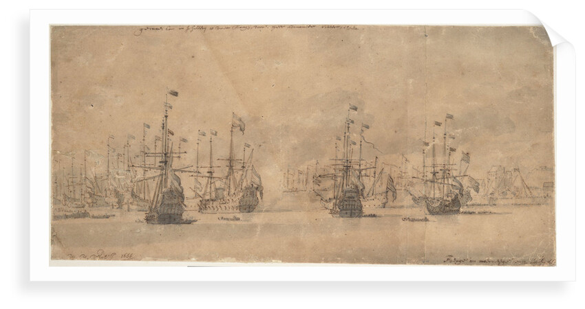 The action at Bergen, 2/12 August 1665 by Willem Van de Velde the Younger