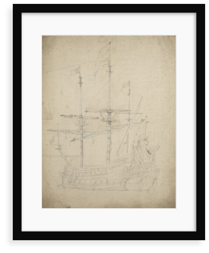 Portrait of the 'Endracht' by Willem Van de Velde the Younger