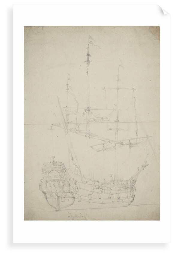 Portrait of the 'Leiderdorp' by Willem Van de Velde the Younger
