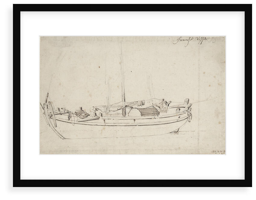 Study of a French fishing boat by Willem Van de Velde the Younger