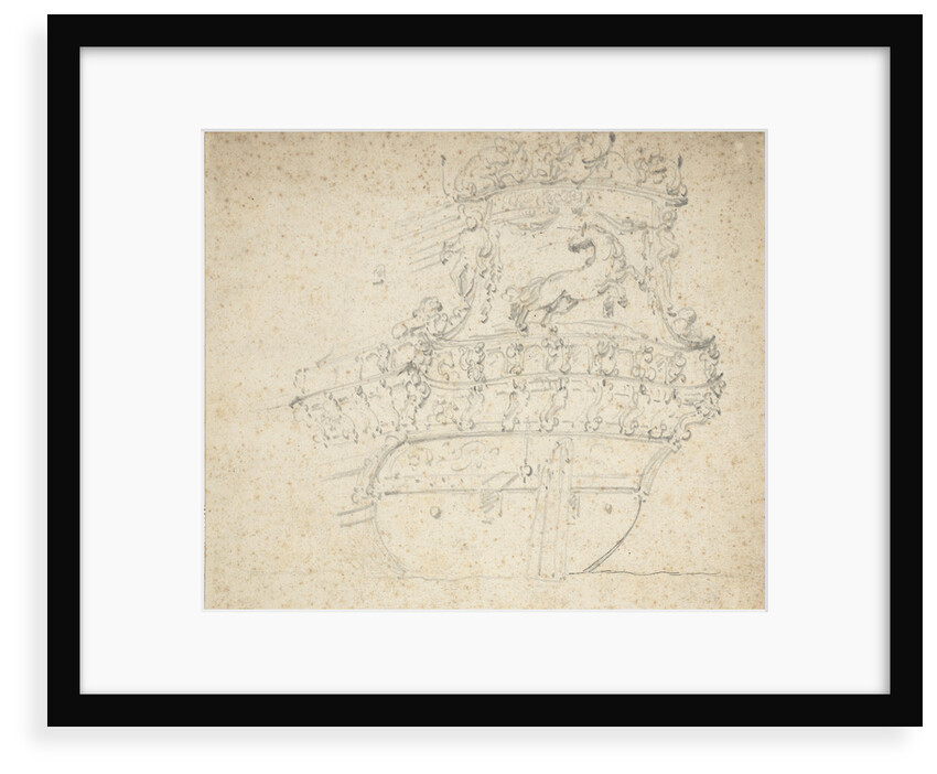 Stern of the 'Witte Eenhorn'? by Willem Van de Velde the Younger