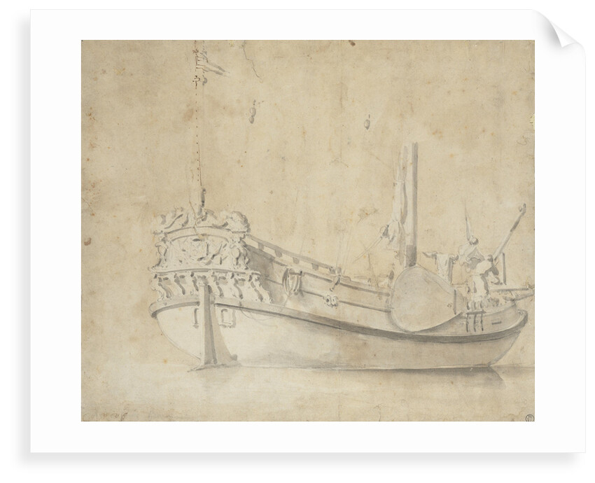 Portrait of a Dutch yacht by Willem Van de Velde the Younger