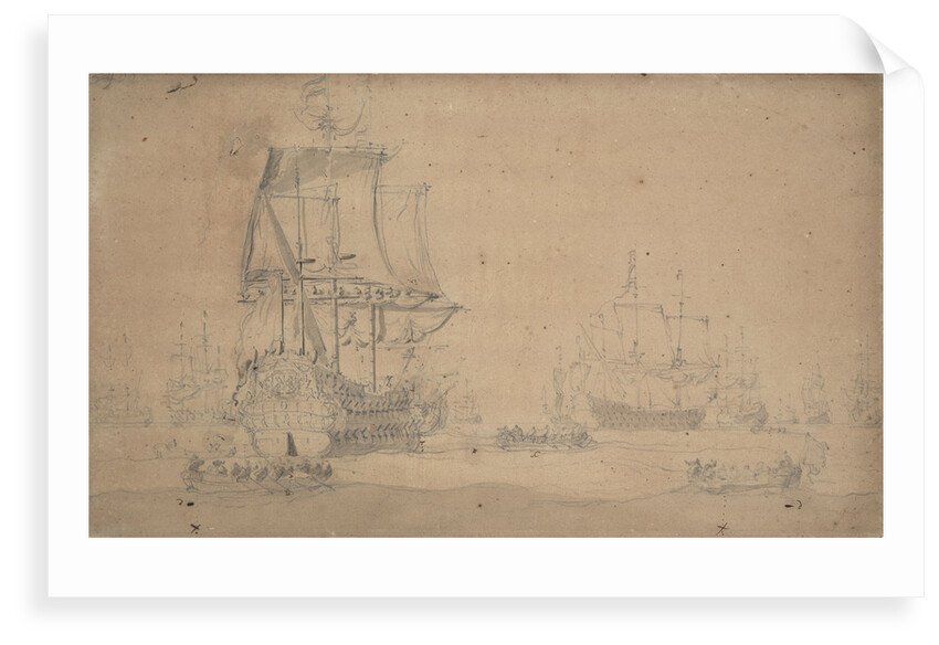 The 'Gelderland' and other ships by Willem van de Velde the Elder