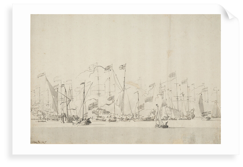 River pageant on the Y at Amsterdam in honour of the Prince of Orange, 5/15 June 1660 by Willem Van de Velde the Younger