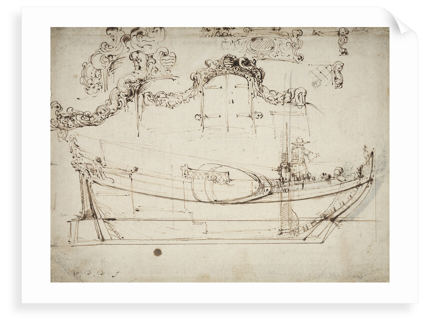 Sketch sheer plan by Willem Van de Velde the Younger