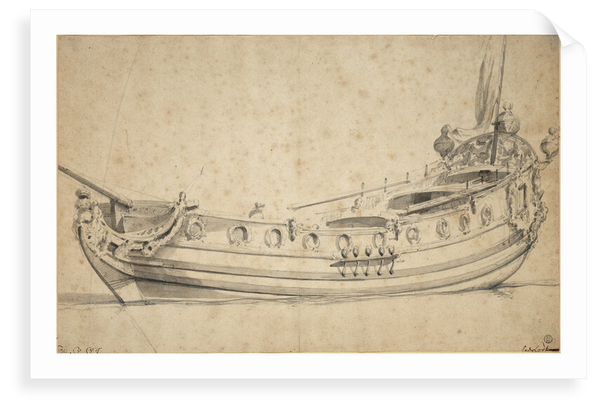 Portrait of the 'Charlotte' by Willem Van de Velde the Younger