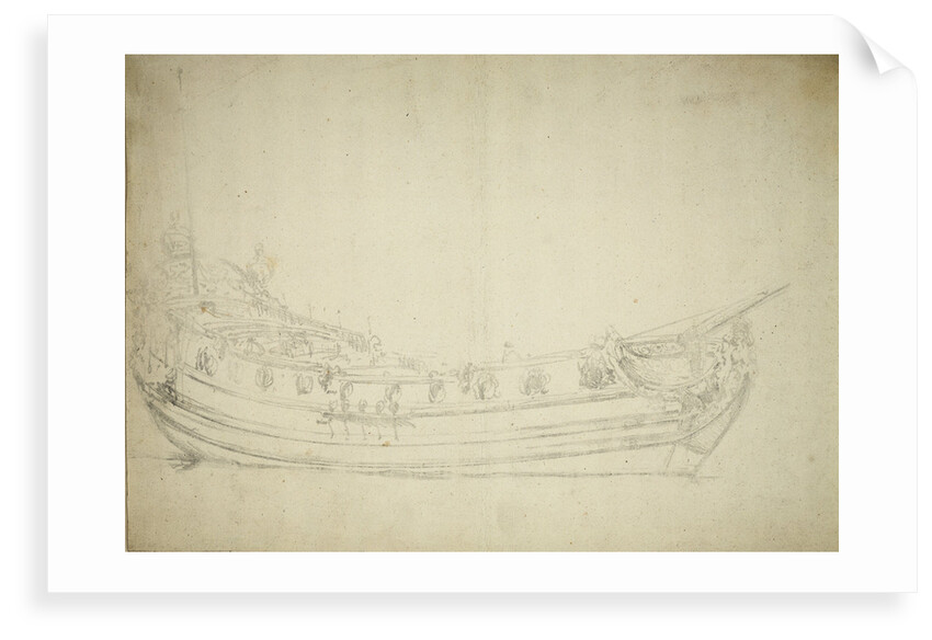 Portrait of the 'Charlotte' by Willem Van de Velde the Younger