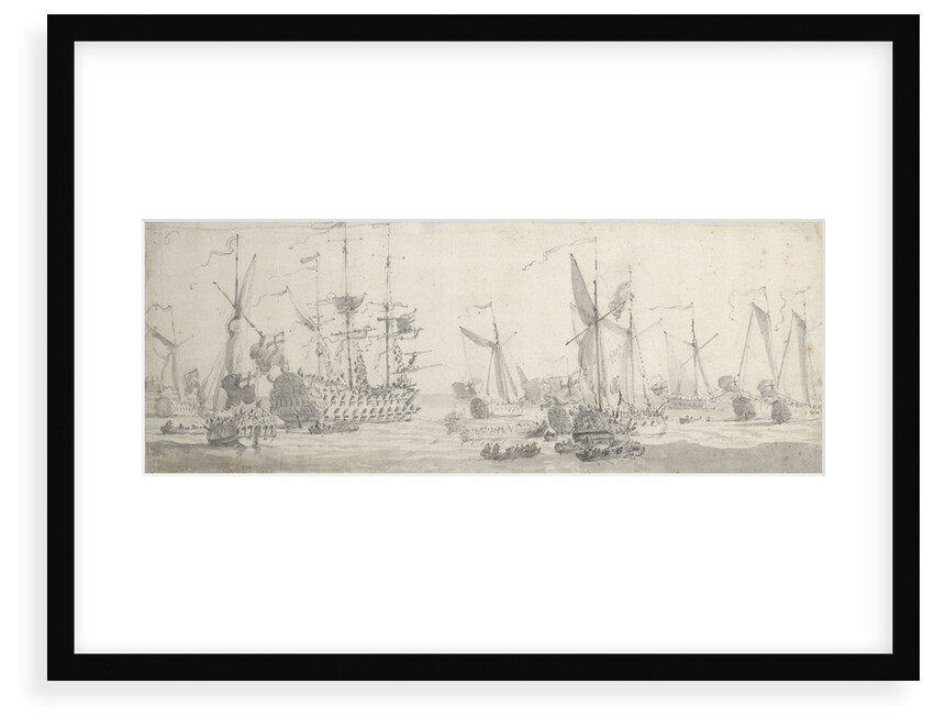 Visit of Charles II to the 'Tiger' at Woolwich: The King leaving one of the yachts by Willem van de Velde the Elder