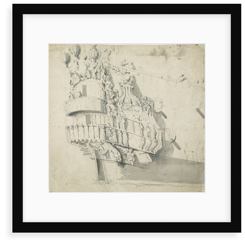The stern of the 'Hampton Court' by Willem van de Velde the Elder
