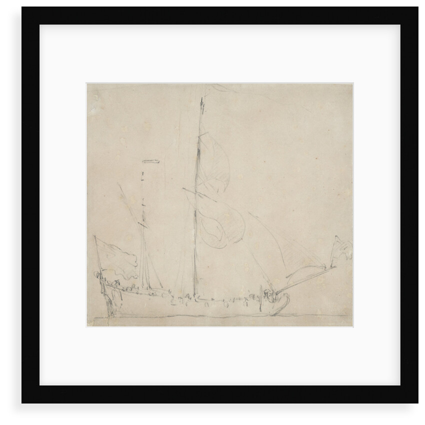 A ketch before the wind by Willem Van de Velde the Younger