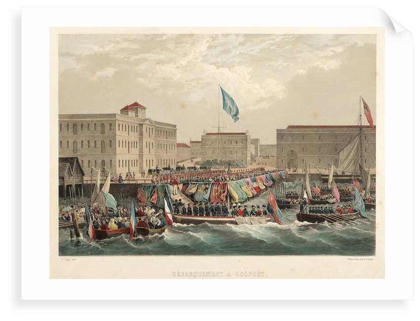 Debarquement a Gosport by Edouard Henri Theophile Pingret