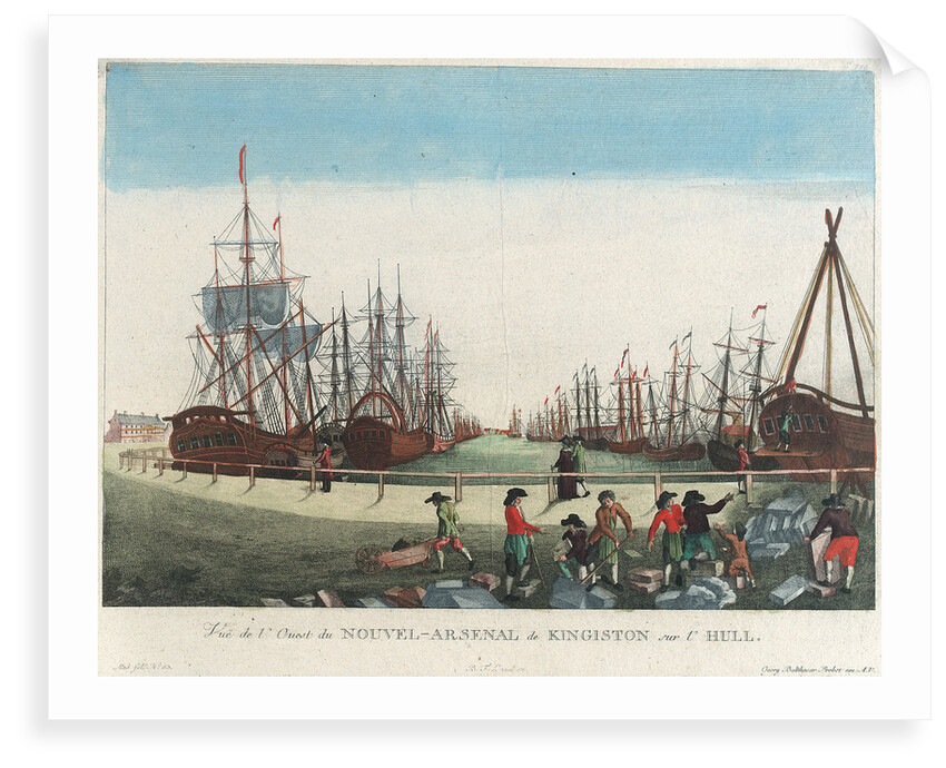 View of the dockyard in Kingston upon Hull by Balth Frederic Leizel