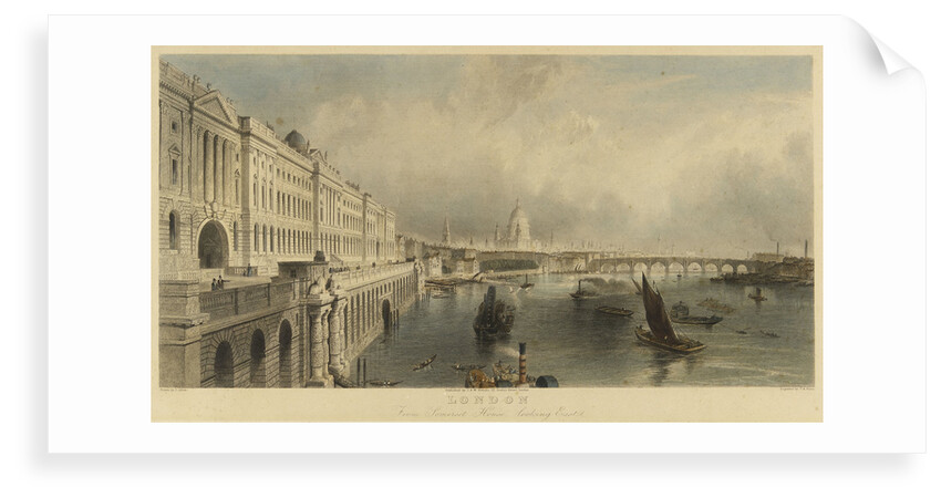 London from Somerset House looking east by T. Allom