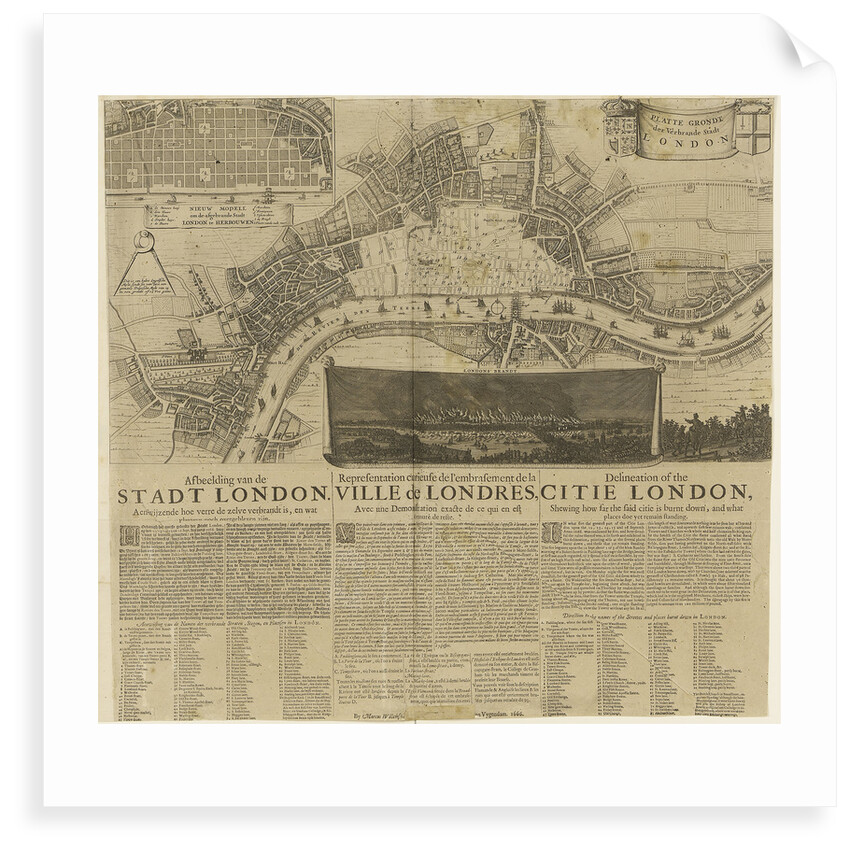 London on fire, 1666 by unknown