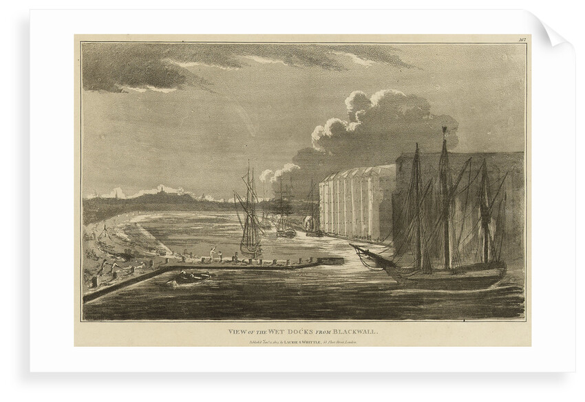 View of the wet docks from Blackwall by Robert Laurie & James Whittle