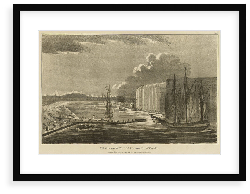 View of the wet docks from Blackwall by Robert Laurie & James Whittle