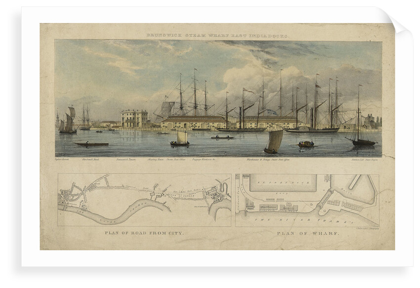 Brunswick steam wharf East India Docks by W.L.W.
