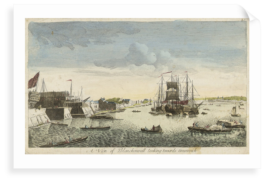 View of Blackwall looking towards Greenwich by J. Heudelot