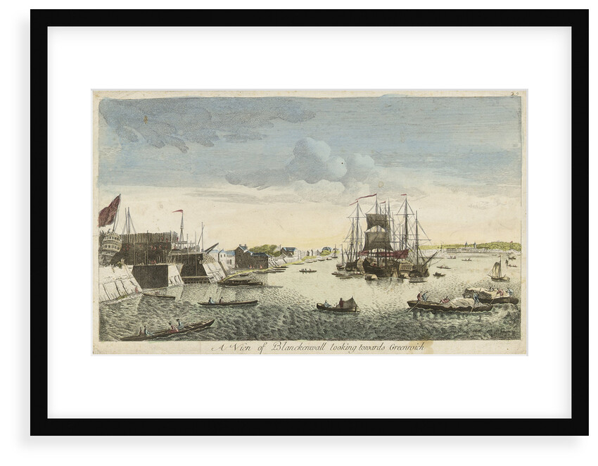 View of Blackwall looking towards Greenwich by J. Heudelot