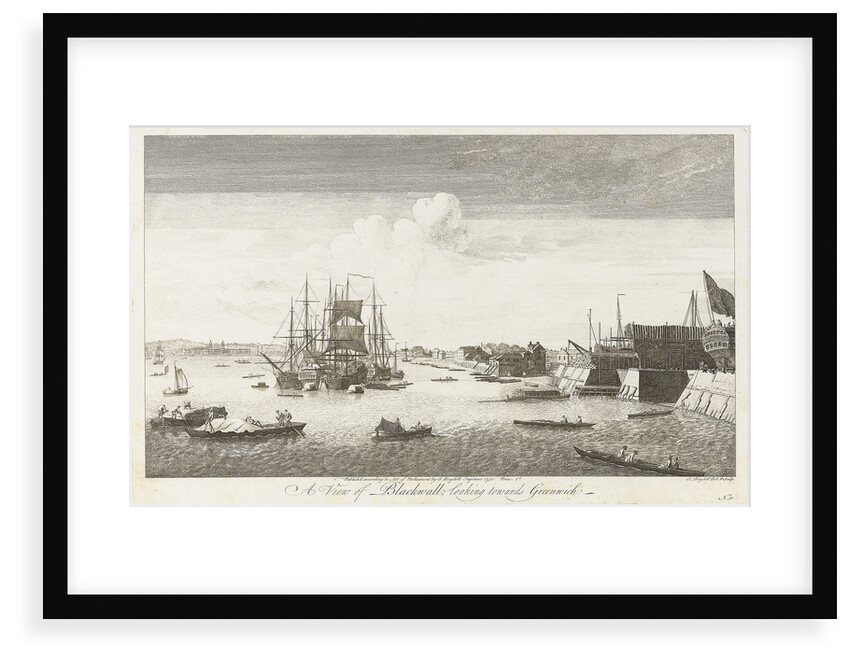 A view of Blackwall looking towards Greenwich by John Boydell