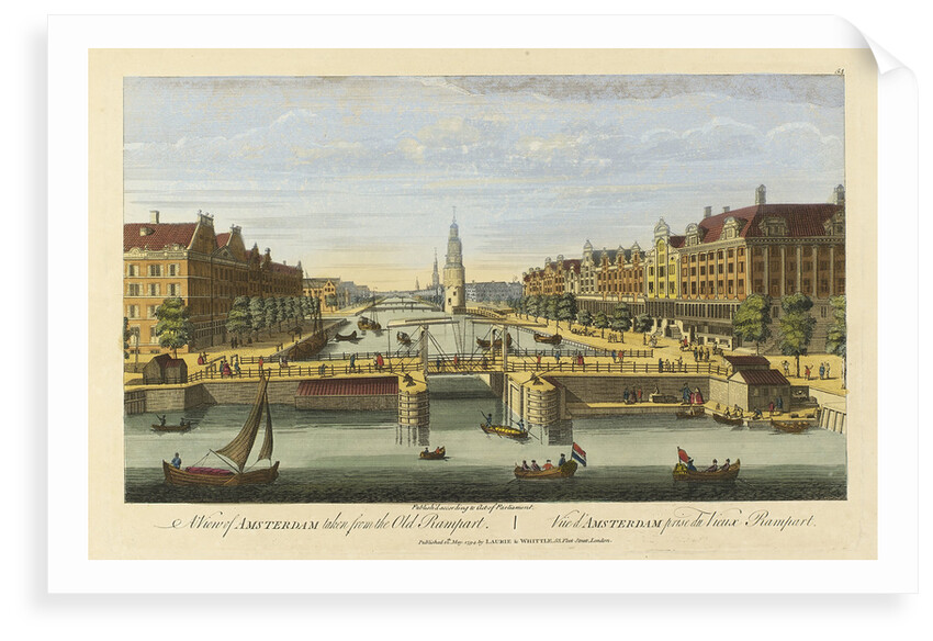 A view of Amsterdam taken from the Old Rampart by Robert Laurie & James Whittle