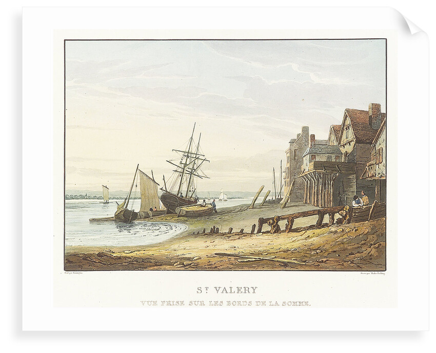 View of the bank of the Somme at St Valery by Richard Parkes Bonington