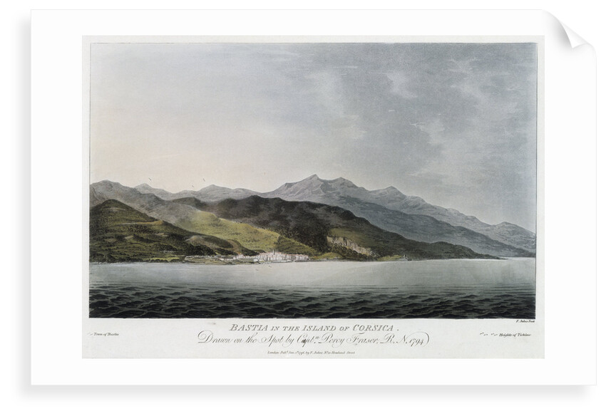 Bastia on the island of Corsica, 1794 by Percy Fraser