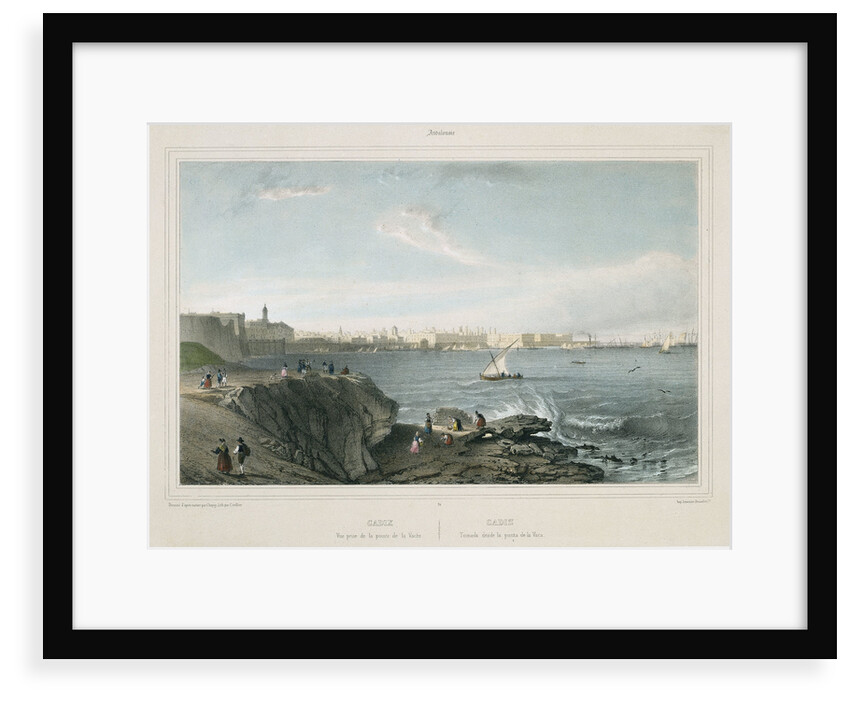 View of Cadiz in Andalucia by Chapuy