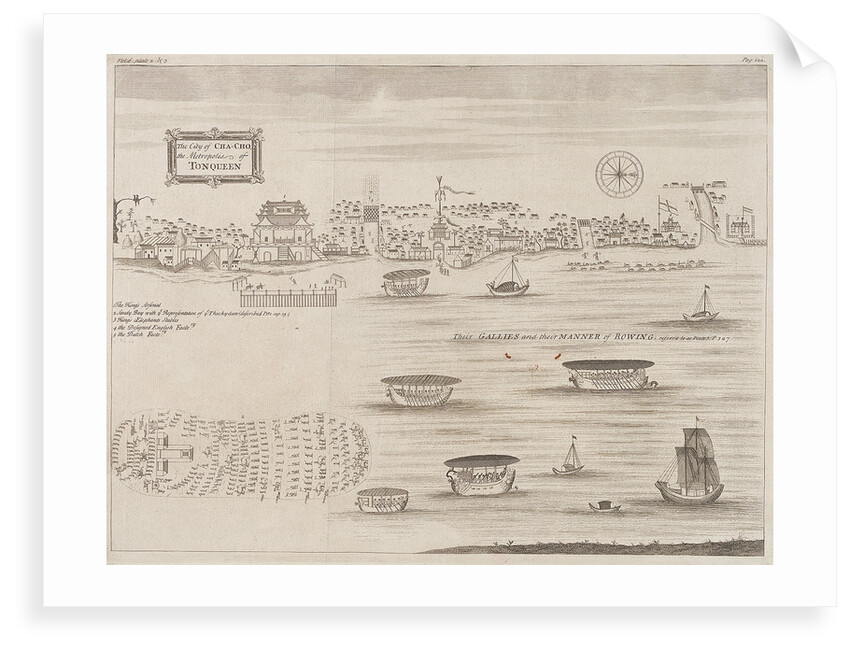 The city of Cha-Cho, the metropolis of Tonqueen. Their galleys and their manner of rowing by unknown